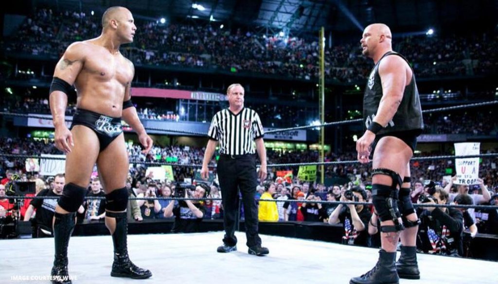 wrestlemania 19 steve austin rock