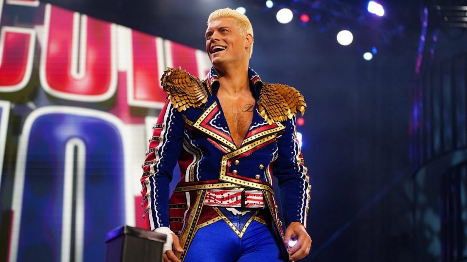 Cody Rhodes smiling to crowd