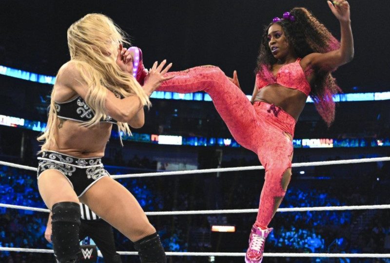 wwe smackdown naomi charlotte flair kick