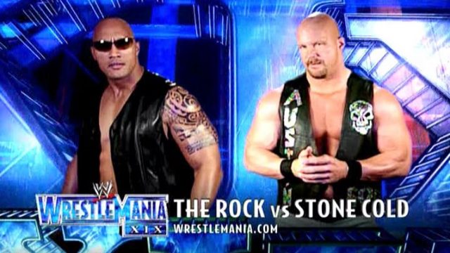 wrestlemania 19 rock austin