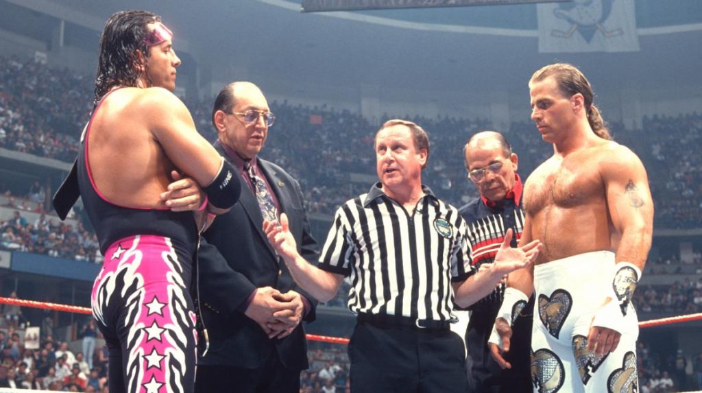 wwe wrestlemania 12 bret hart shawn michaels