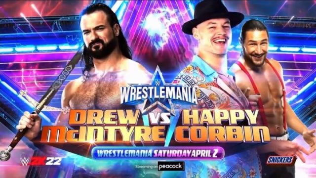 wwe wrestlemania 38 2022 drew mcintyre happy corbin