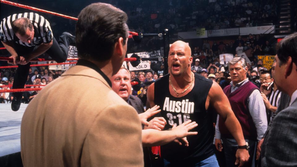 Steve Austin confronts Vince McMahon