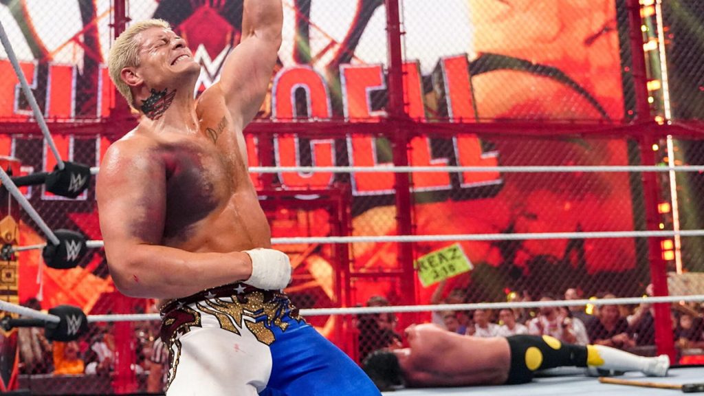 Cody Rhodes celebrates victory