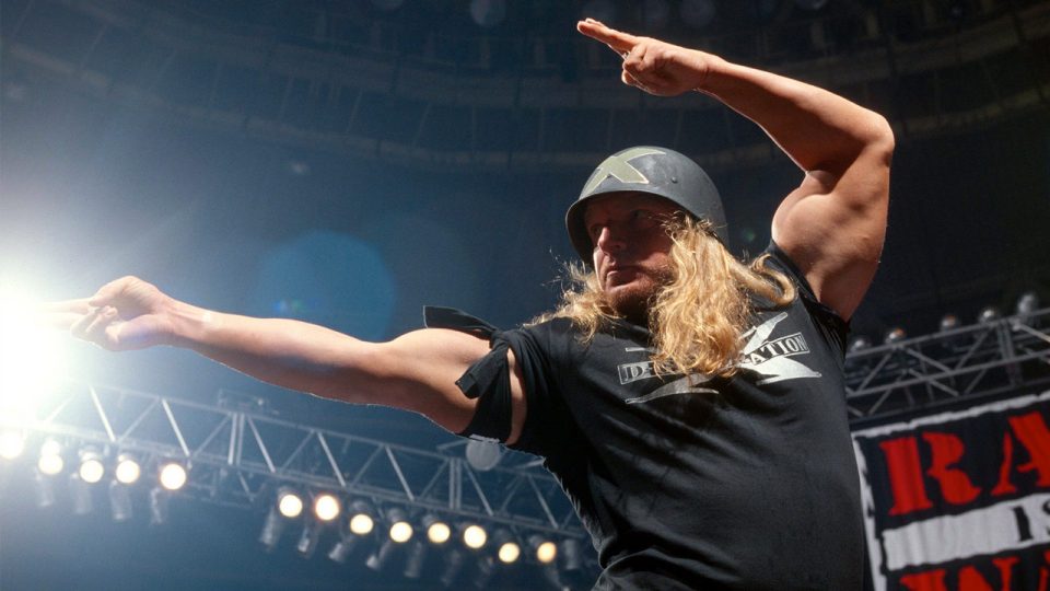 Triple H wearing DX helmet