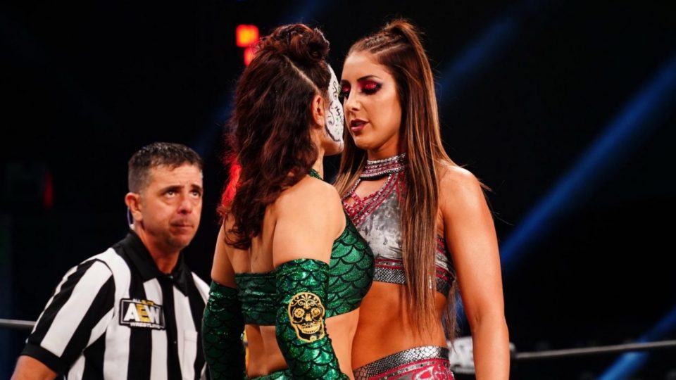 Britt Baker and Thunder Rosa face off