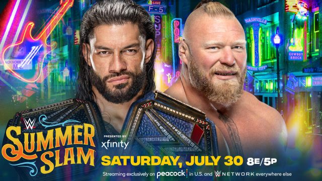 wwe summerslam 2022 roman reigns brock lesnar wwe title