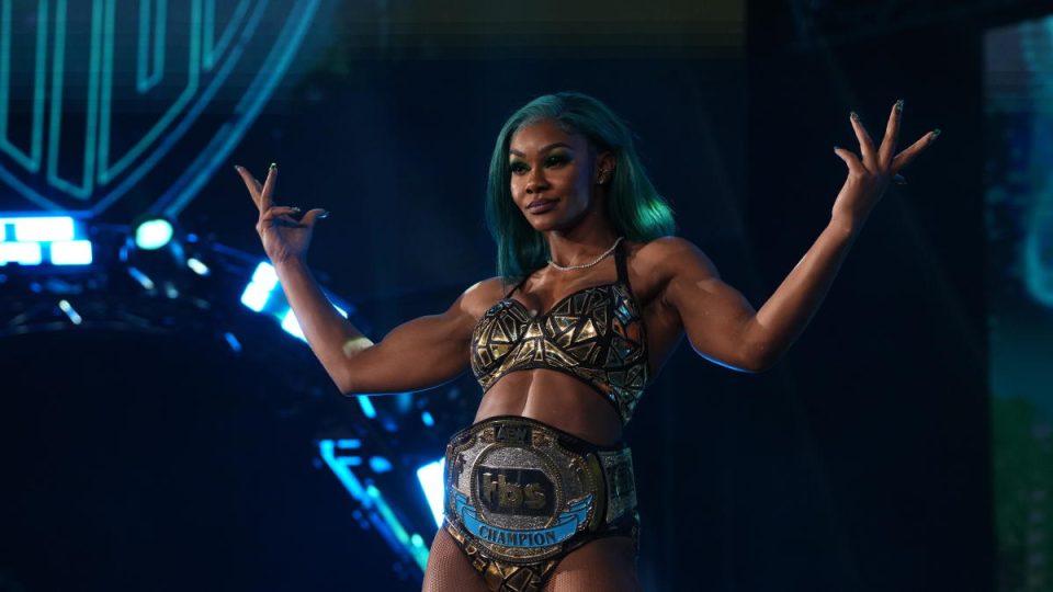 jade cargill tbs champion pose
