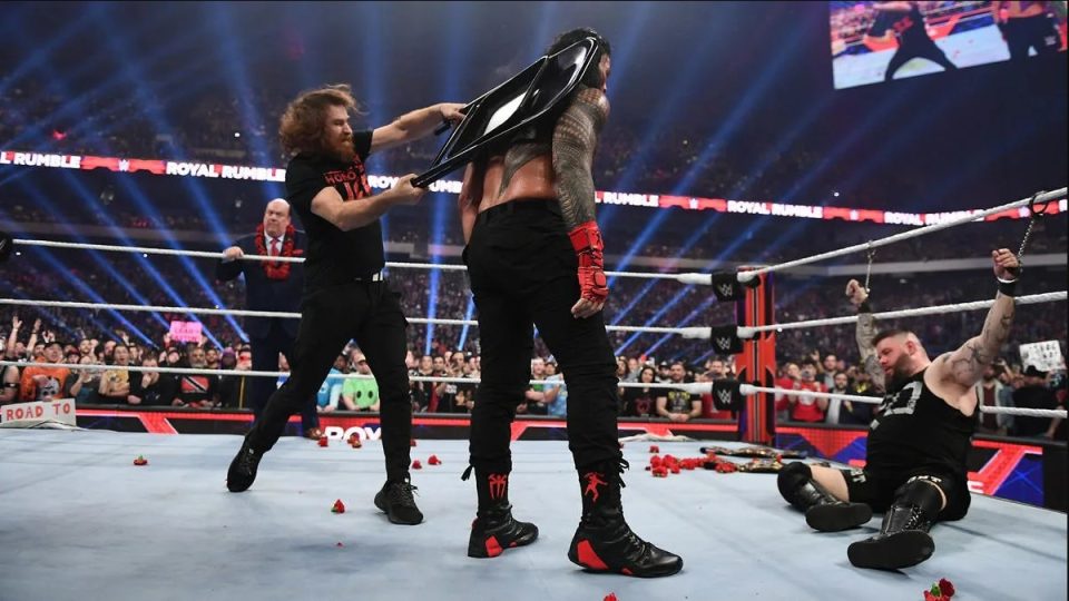 sami zayn roman reigns wwe royal rumble chair
