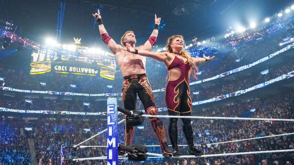 edge beth phoenix celebrate wwe