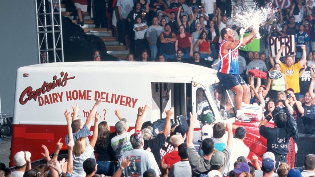 kurt angle wwe milk truck