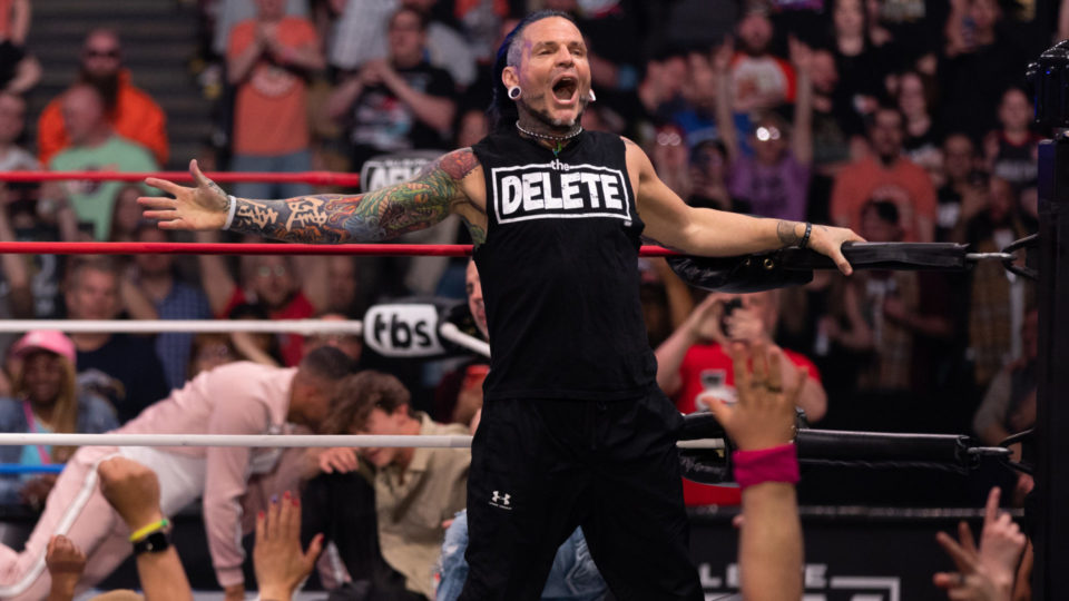 Jeff Hardy making his entrance in AEW