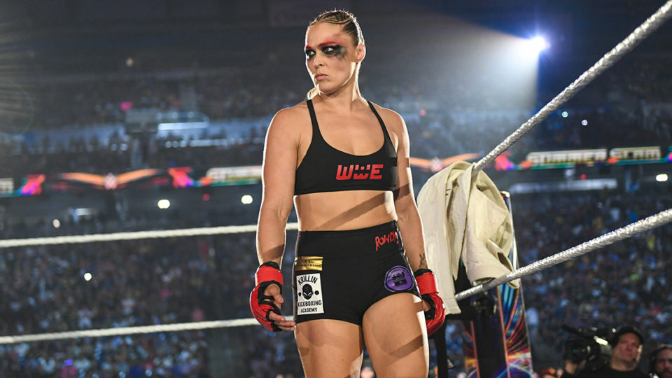 Ronda Rousey in the ring at SummerSlam 2023