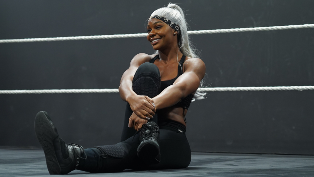 Jade Cargill training at the WWE Performance Center