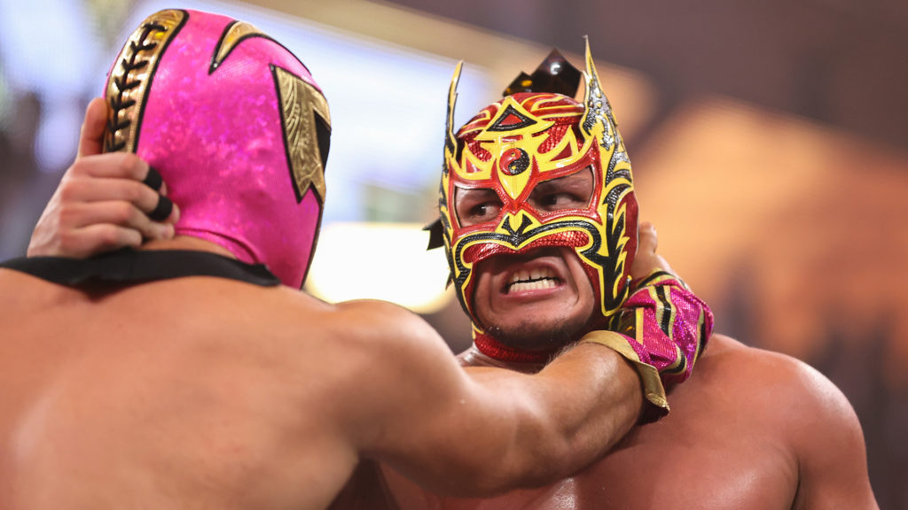 Dragon Lee battling Axiom on NXT