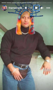 The Rock as Mercedes Mone