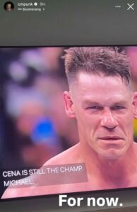 CM Punk Insta post John Cena