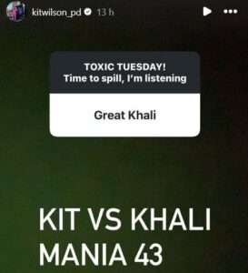 Kit Wilson Great Khali Social Media