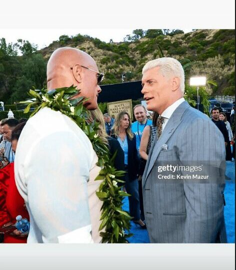 cody rhodes the rock moana premiere